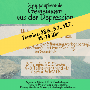 Depression Gruppentherapie Dieburg